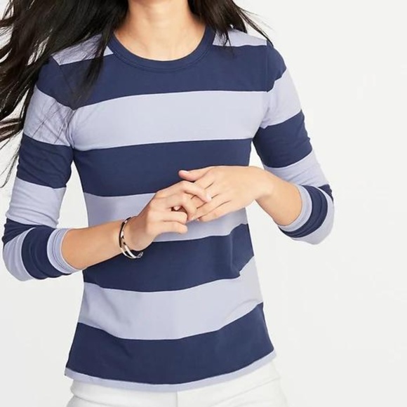 Old Navy Slim-Fit Striped Tee for Women - Picture 1 of 1